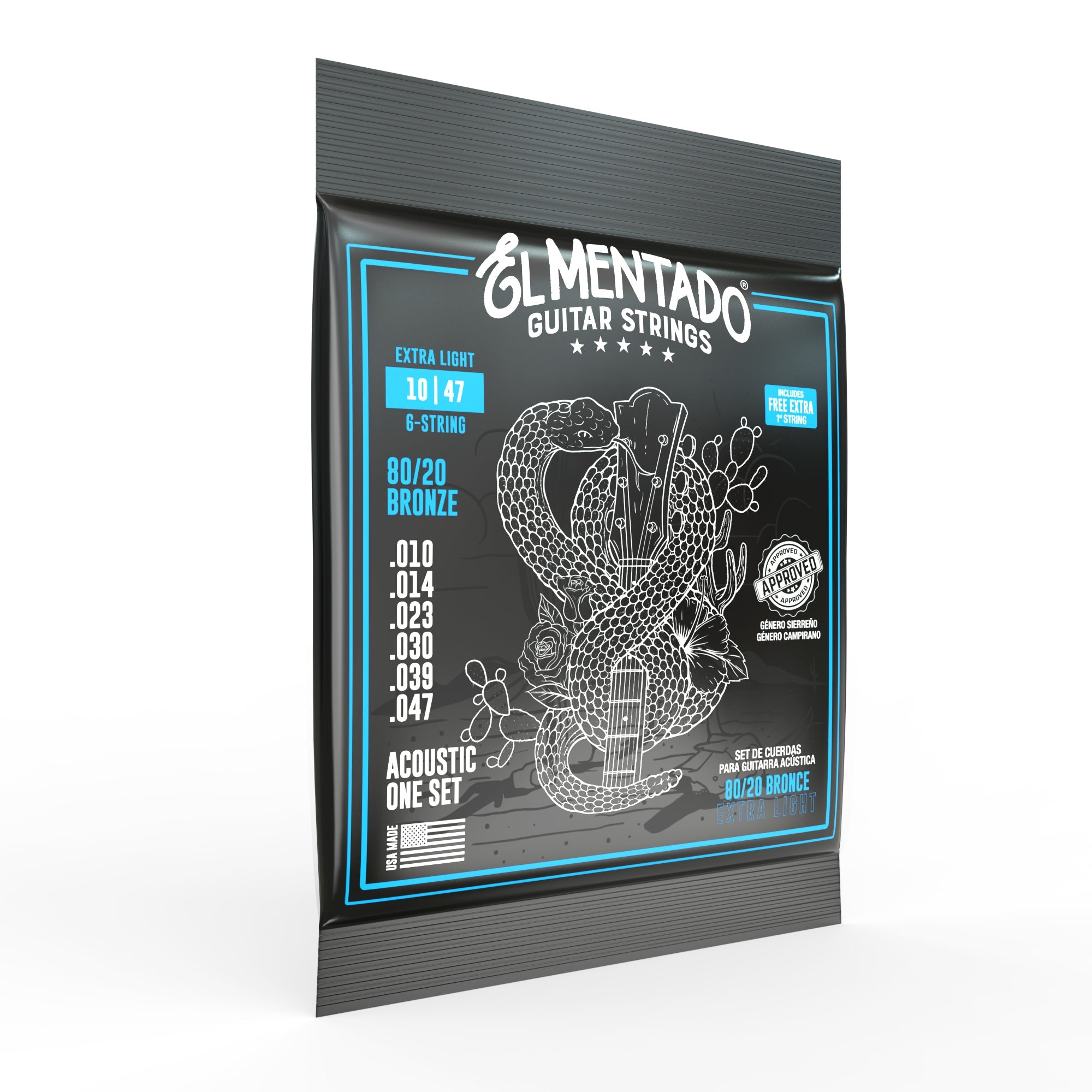 10|47 80/20 BRONZE : Acoustic Guitar Strings | EL MENTADO™
