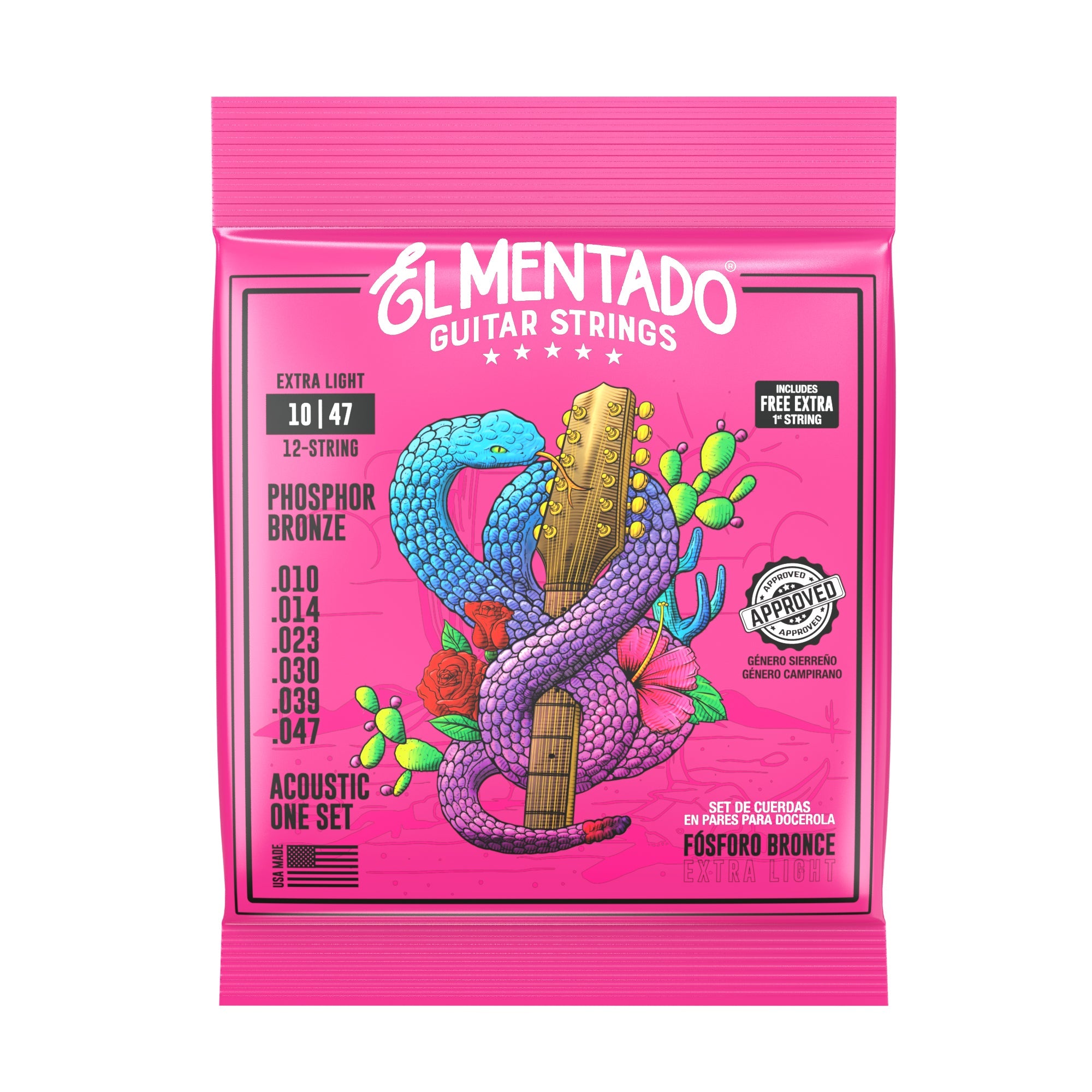 10|47 PHOSPHOR BRONZE : Docerola Guitar Strings (Pairs) | EL MENTADO™