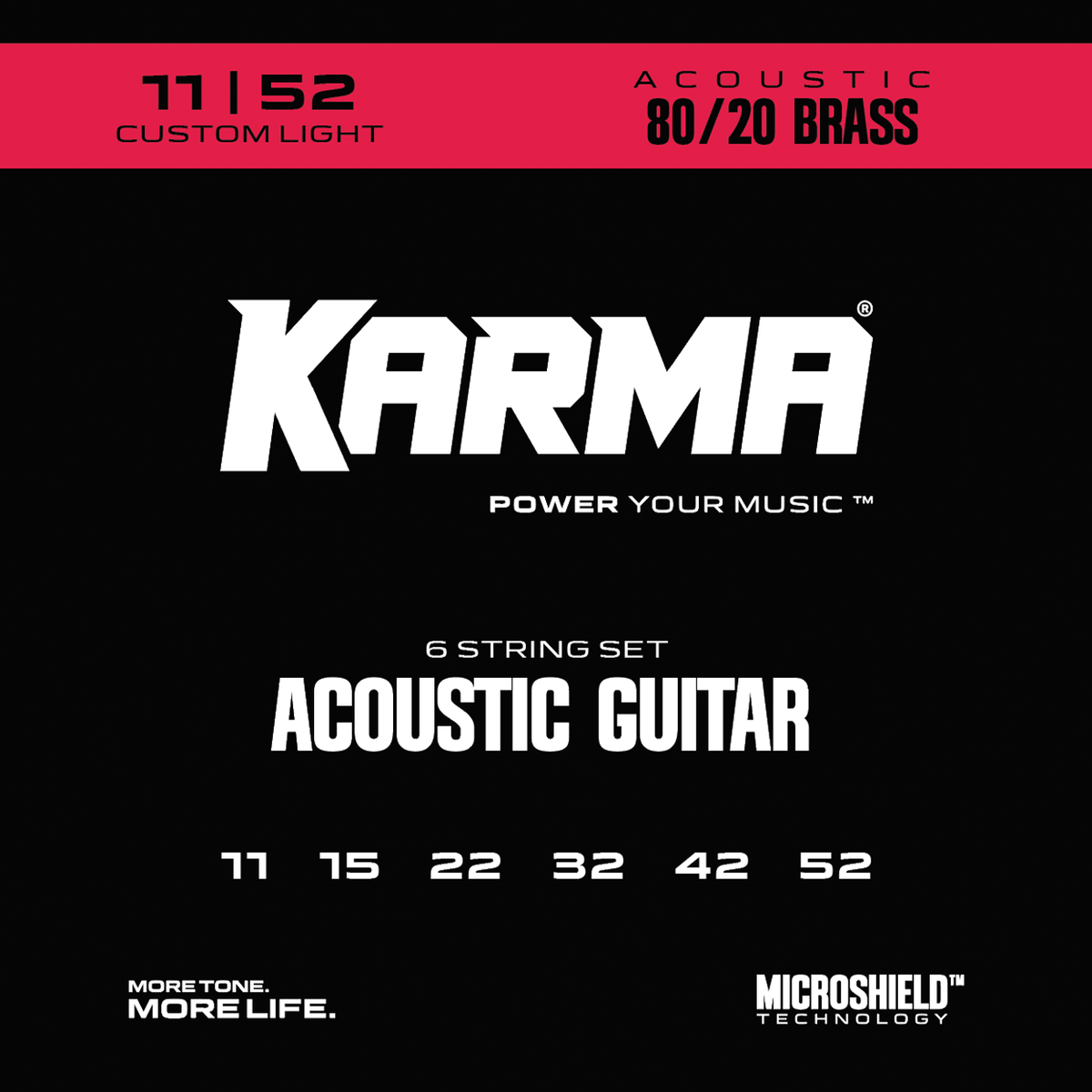 11|52 80/20 BRONZE : Acoustic Guitar Strings - Karma Guitars, Inc.