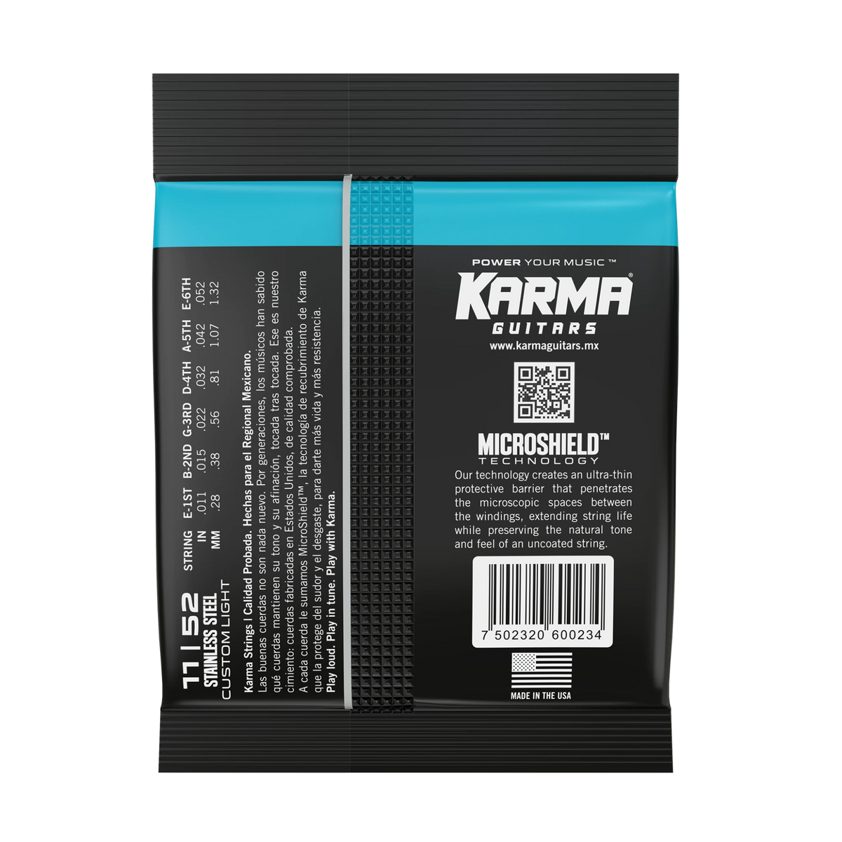 11|52 STAINLESS STEEL : Acoustic Guitar Strings - Karma Guitars, Inc.