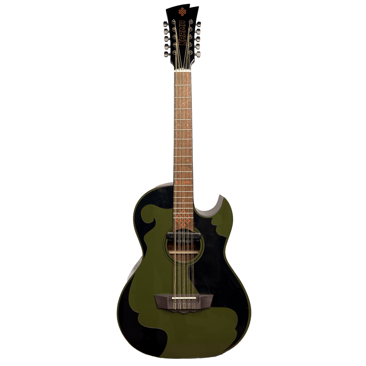 Karma Aztek BQ-OLV bajo quinto in Olive Green with hard case