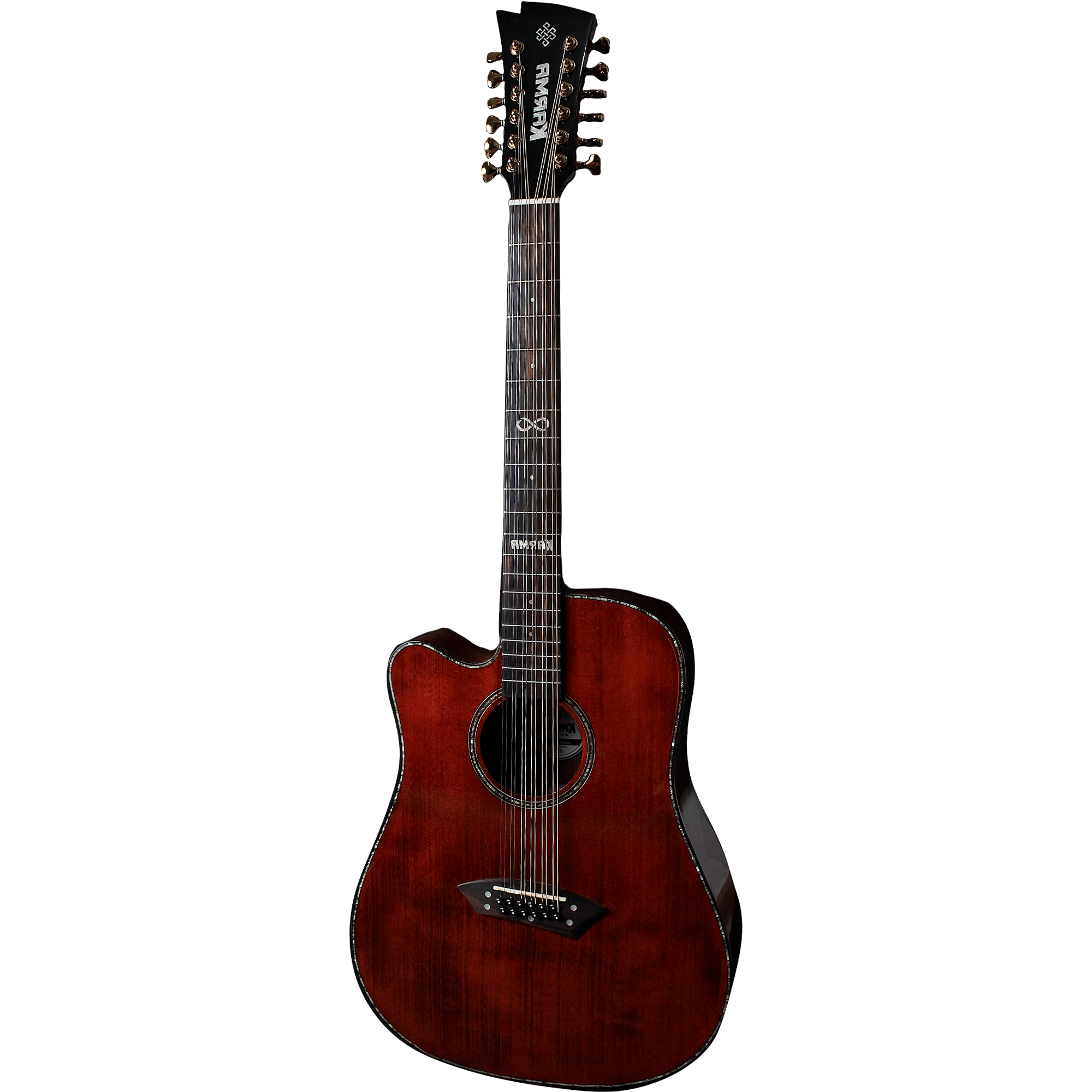 INFINITY 12 - BUR + ESTUCHE RÍGIDO | (Left - Handed) - Karma Guitars, Inc.