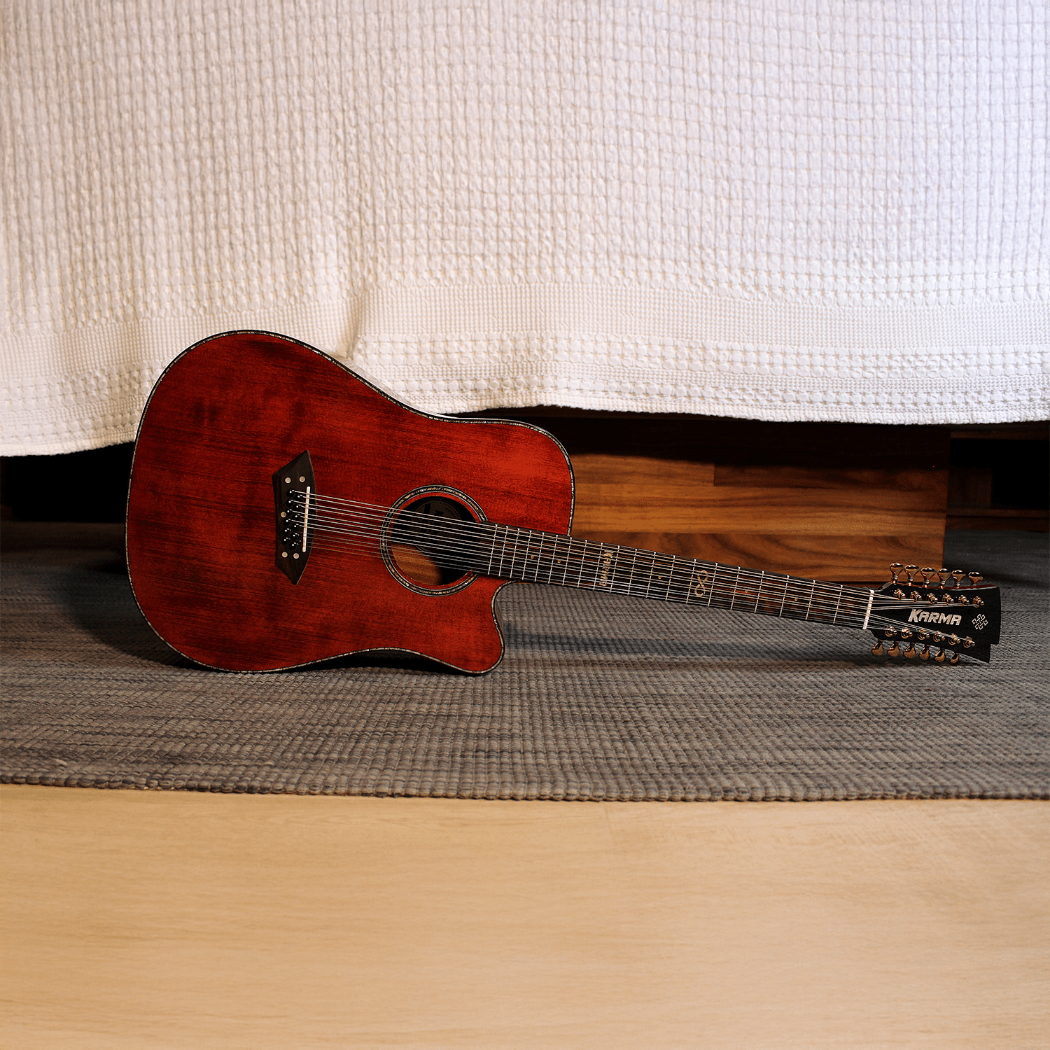 INFINITY 12 - BUR + ESTUCHE RÍGIDO | (Left - Handed) - Karma Guitars, Inc.