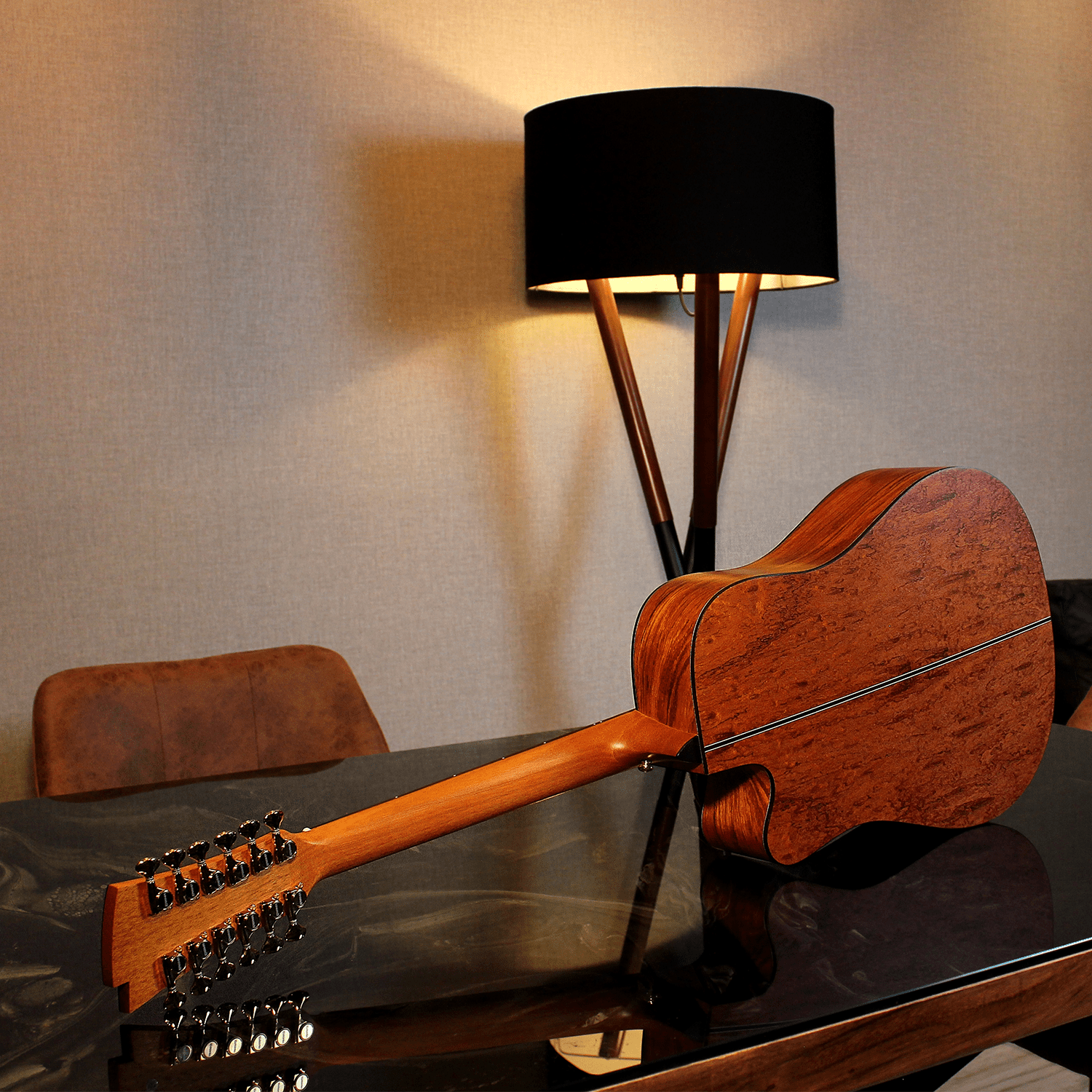 INFINITY 12 - NAT + ESTUCHE RÍGIDO | (Left - Handed) - Karma Guitars, Inc.