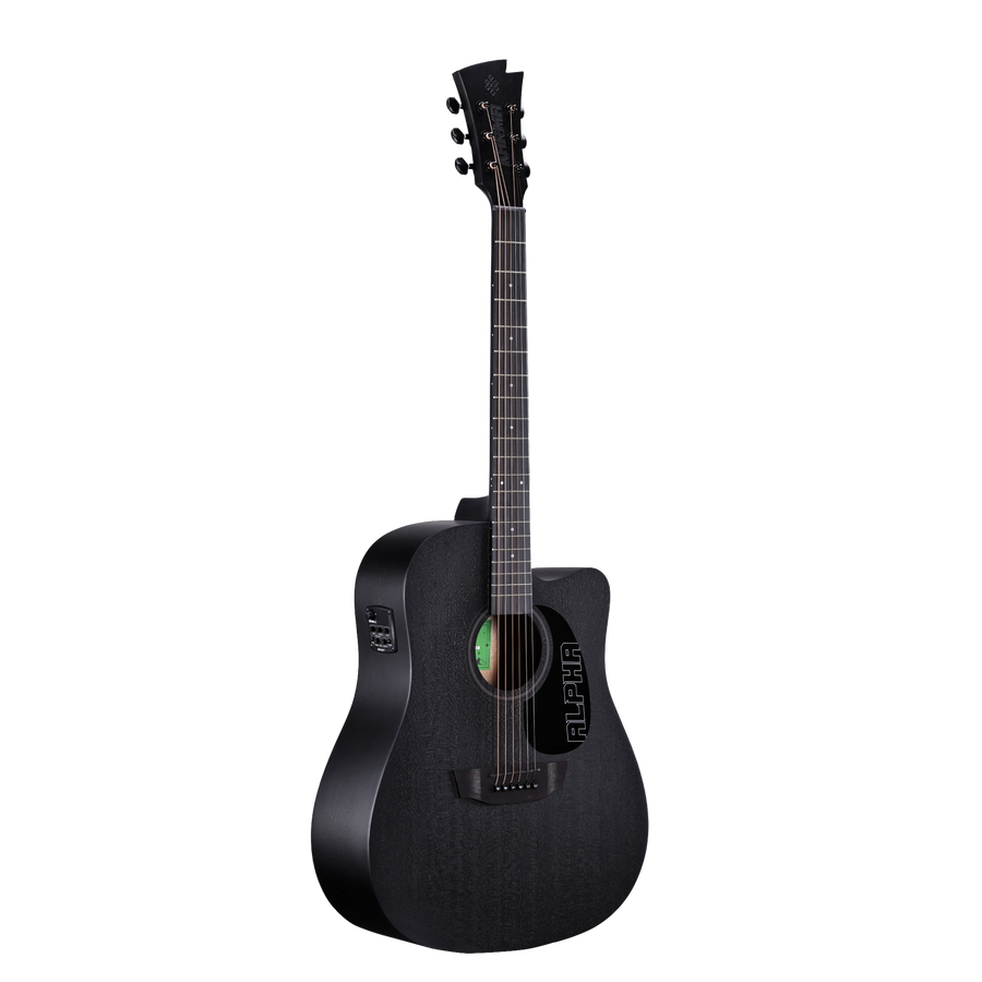 Guitarra Karma Alpha 6-BLK, detalle de la tapa