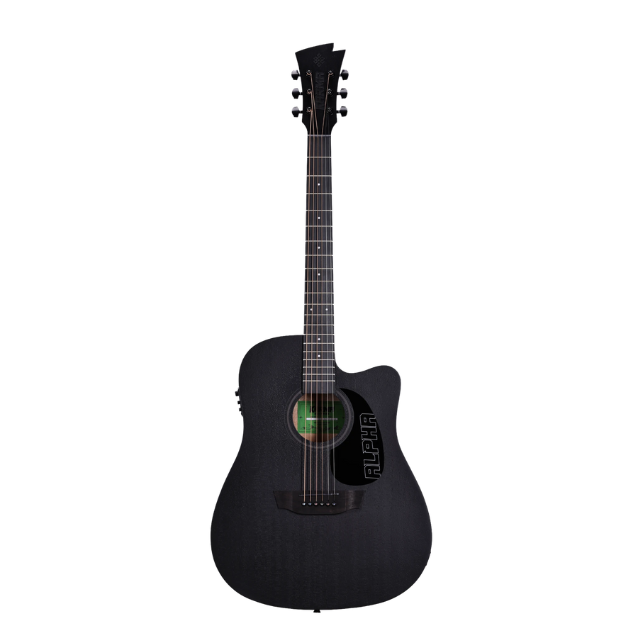 Guitarra Karma Alpha 6-BLK, vista frontal