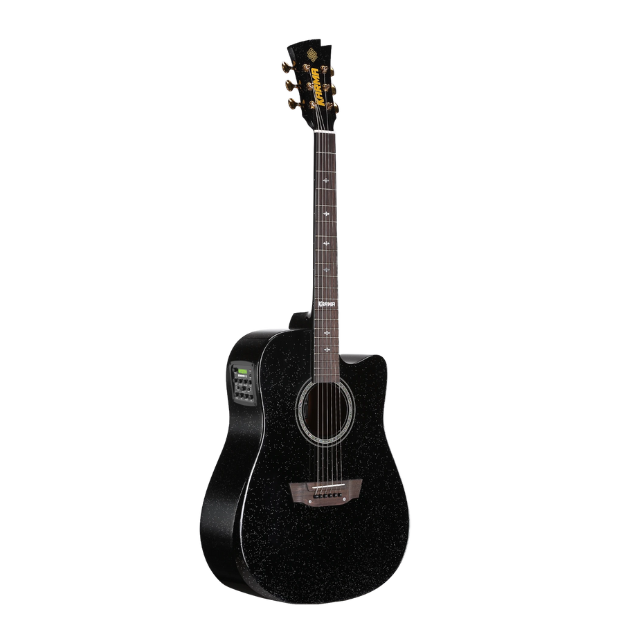 Guitarra Karma Legend 6-BLK (armonía), Negro Sparkle