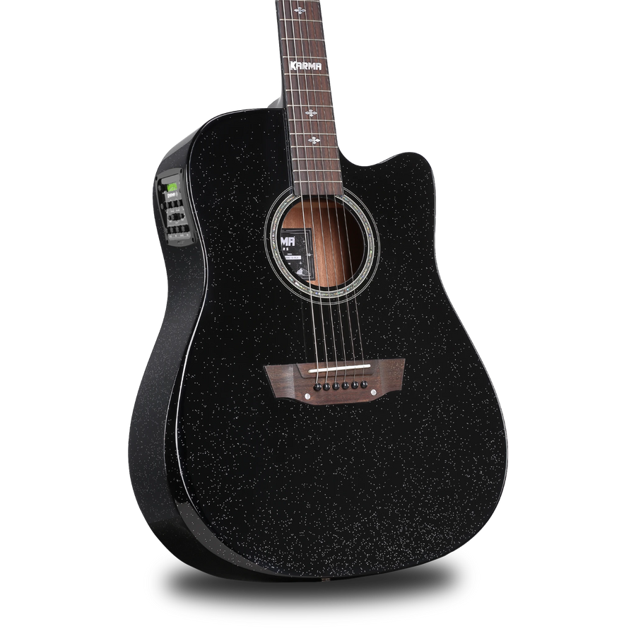 Guitarra Karma Legend 6-BLK (armonía), Negro Sparkle