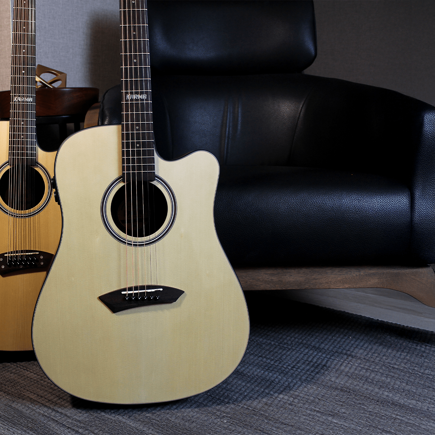 LOTUS 6 - NAT | (Left - Handed) - Karma Guitars, Inc.
