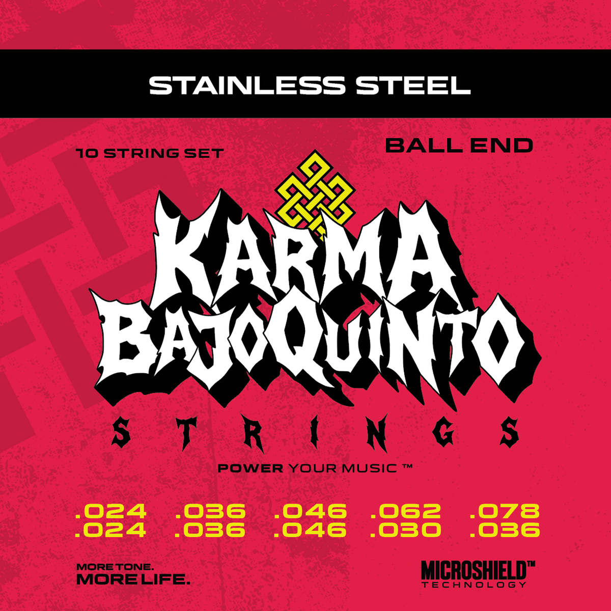 STAINLESS STEEL : Bajo Quinto Strings (Ball End) - Karma Guitars, Inc.