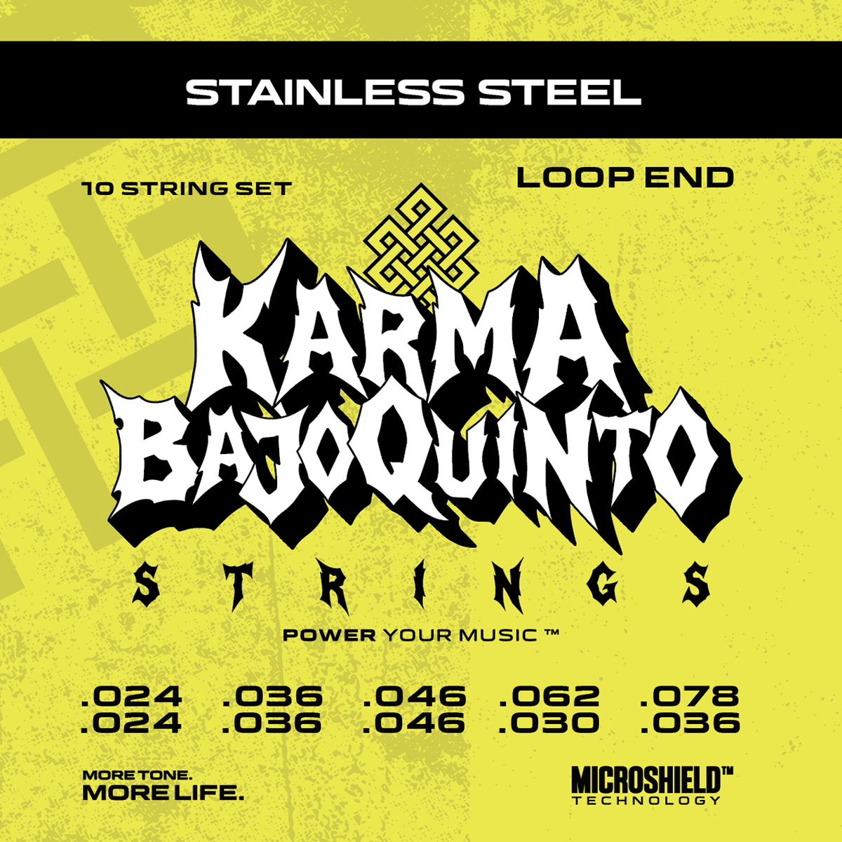 STAINLESS STEEL : Bajo Quinto Strings (Loop End) - Karma Guitars, Inc.