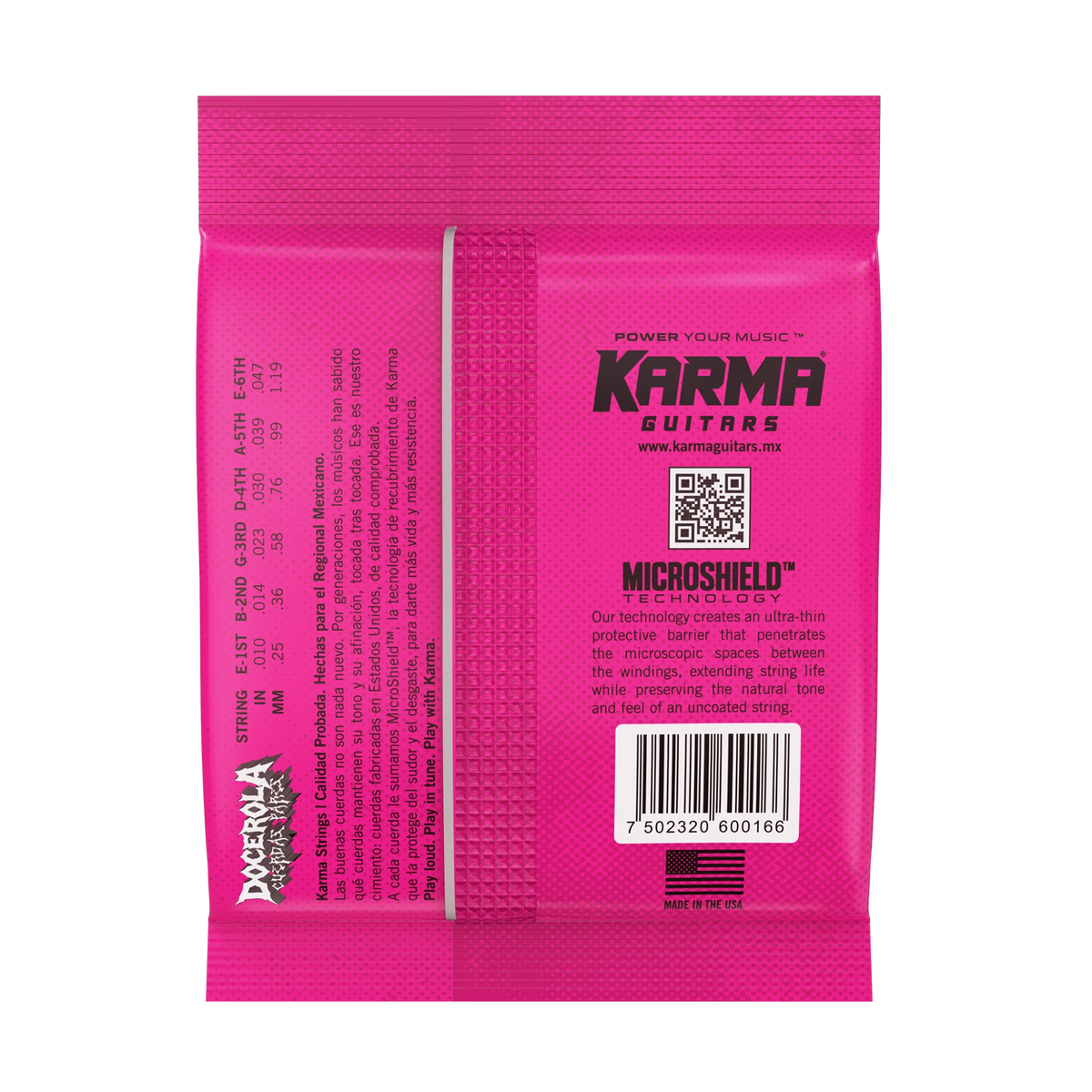 10|47 PHOSPHOR BRONZE : Docerola Guitar Strings (Pares) - Karma Guitars, Inc.