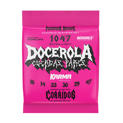 10|47 PHOSPHOR BRONZE : Docerola Guitar Strings (Pares) - Karma Guitars, Inc.
