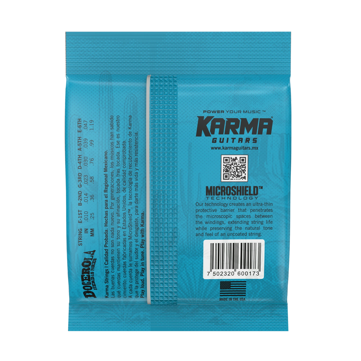 10|47 STAINLESS STEEL : Docerola Guitar Strings (Pares) - Karma Guitars, Inc.