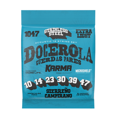 10|47 STAINLESS STEEL : Docerola Guitar Strings (Pares) - Karma Guitars, Inc.