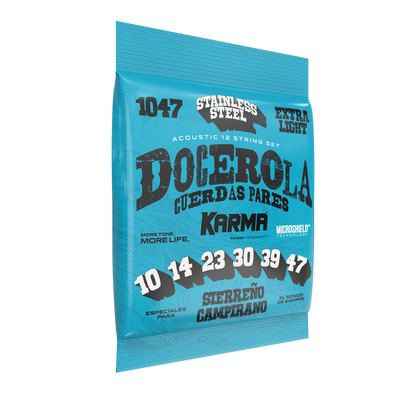 10|47 STAINLESS STEEL : Docerola Guitar Strings (Pares) - Karma Guitars, Inc.