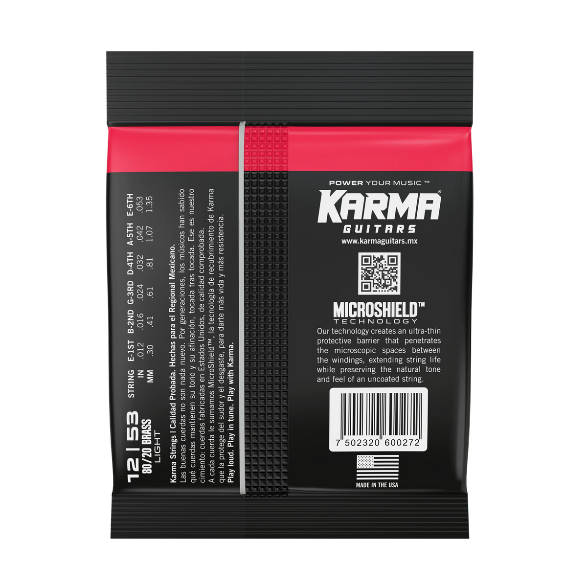 12|53 80/20 BRONZE : Acoustic Guitar Strings - Karma Guitars, Inc.