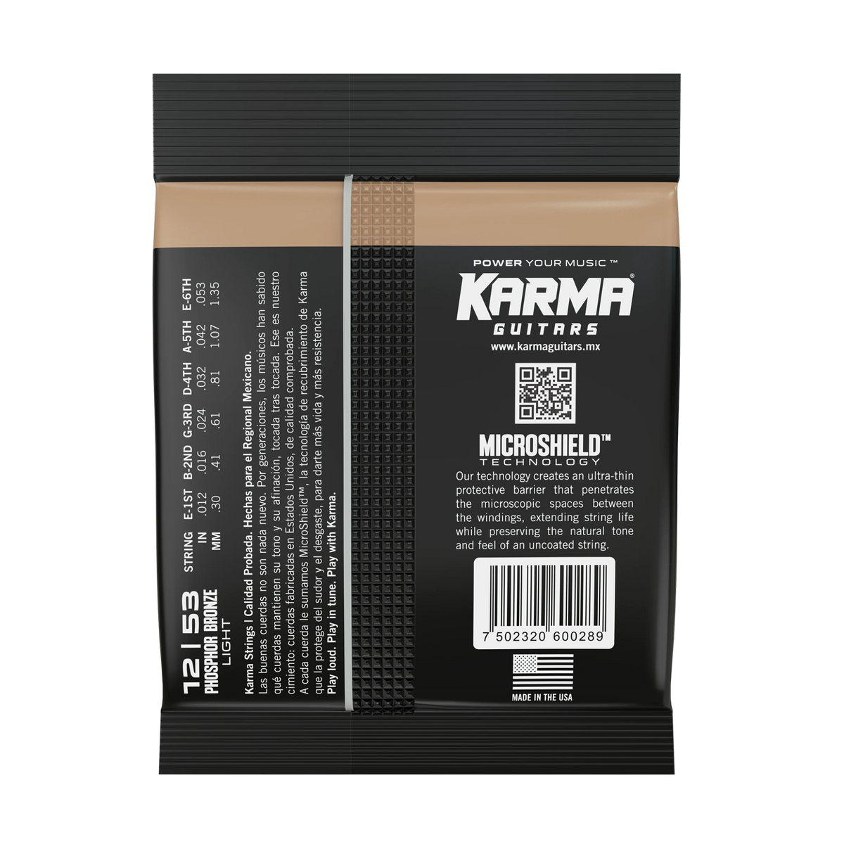 12|53 PHOSPHOR BRONZE : Acoustic Guitar Strings - Karma Guitars, Inc.
