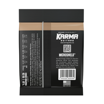 12|53 PHOSPHOR BRONZE : Acoustic Guitar Strings - Karma Guitars, Inc.