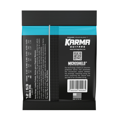 12|53 STAINLESS STEEL : Acoustic Guitar Strings - Karma Guitars, Inc.