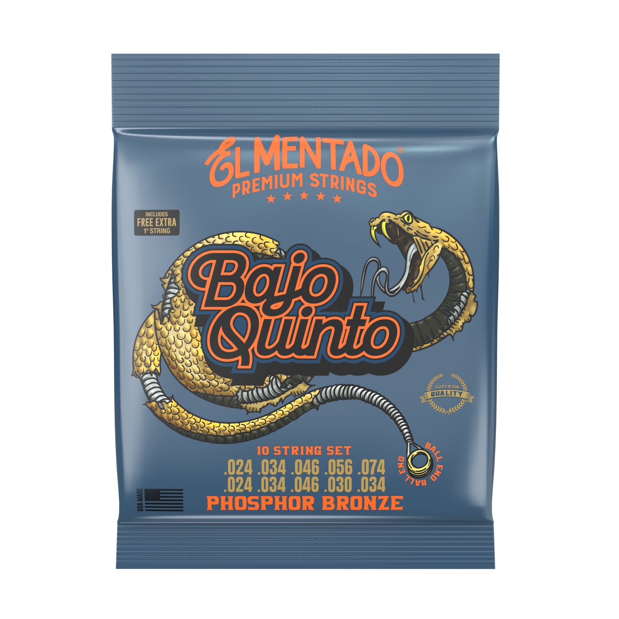 BRONCE FOSFORADO : Cuerdas Para Bajo Quinto (Ball End) | EL MENTADO™