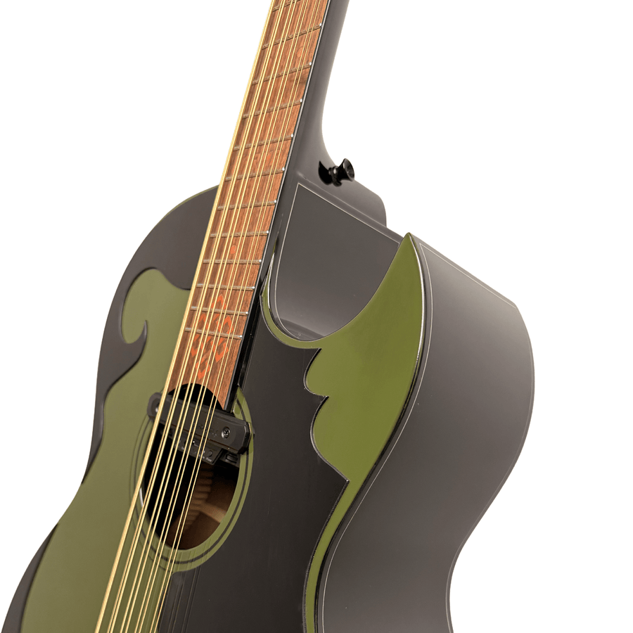 Karma Aztek BQ-OLV bajo quinto in Olive Green with hard case