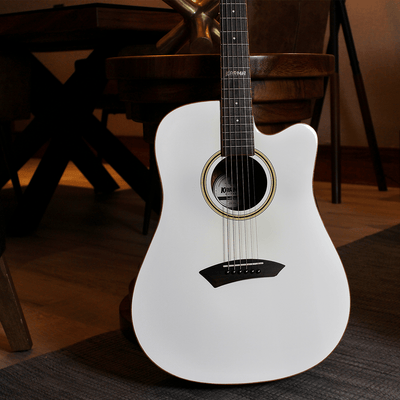 ENSO 6 - WHI + ESTUCHE RÍGIDO | (Left - Handed) - Karma Guitars, Inc.