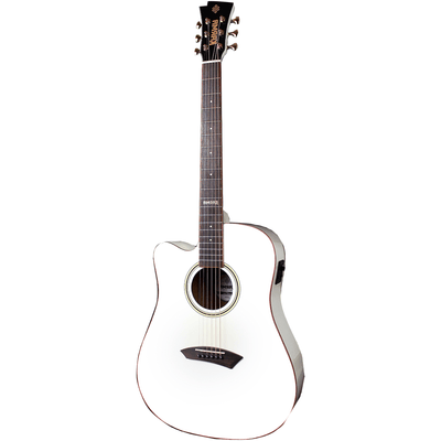 ENSO 6 - WHI + ESTUCHE RÍGIDO | (Left - Handed) - Karma Guitars, Inc.