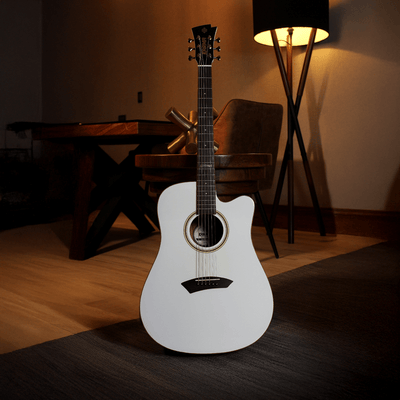 ENSO 6 - WHI + ESTUCHE RÍGIDO | (Left - Handed) - Karma Guitars, Inc.