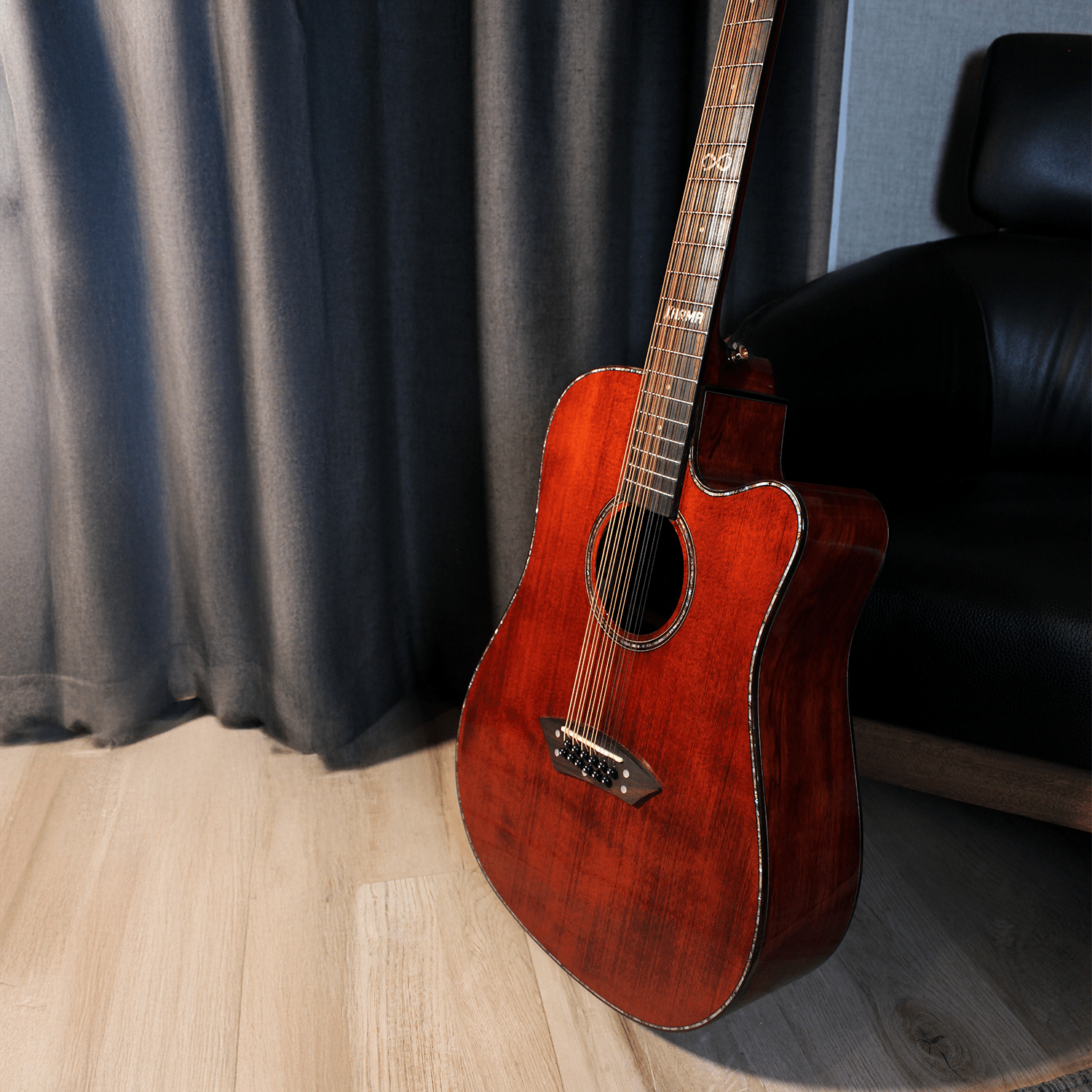 INFINITY 12 - BUR + ESTUCHE RÍGIDO | (Left - Handed) - Karma Guitars, Inc.