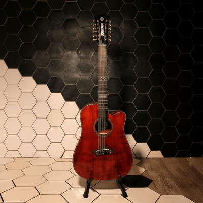 INFINITY 12 - BUR + ESTUCHE RÍGIDO | (Left - Handed) - Karma Guitars, Inc.