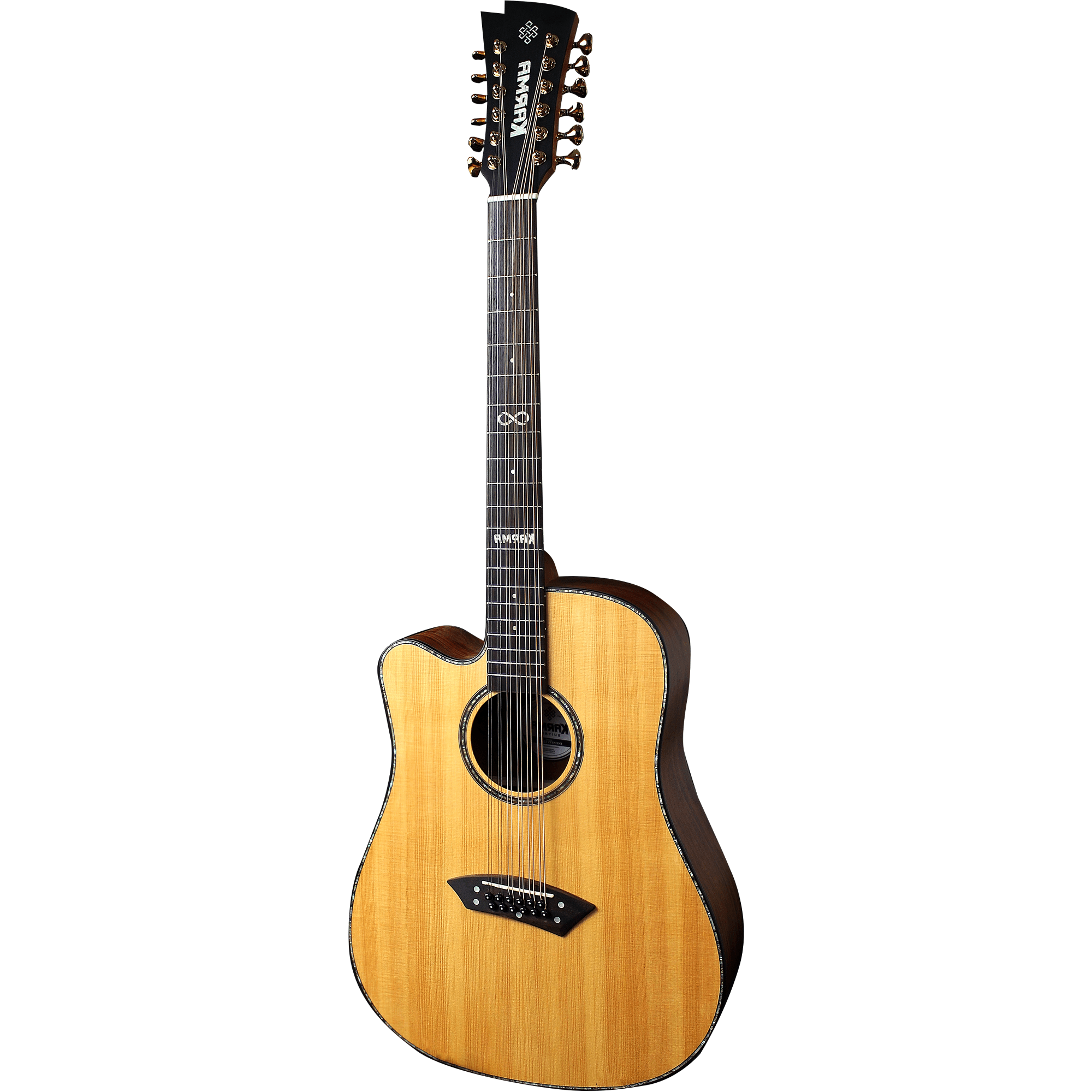 INFINITY 12 - NAT + ESTUCHE RÍGIDO | (Left - Handed) - Karma Guitars, Inc.