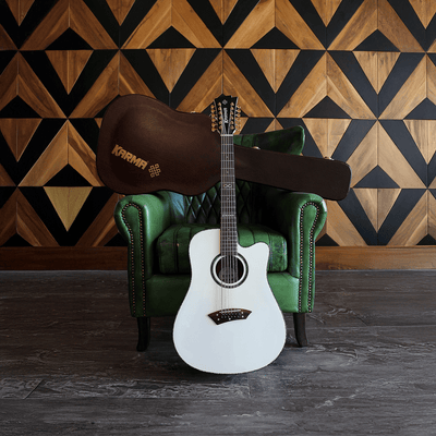 INFINITY 12 - WHI + ESTUCHE RÍGIDO | (Left - Handed) - Karma Guitars, Inc.