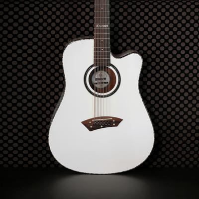 INFINITY 12 - WHI + ESTUCHE RÍGIDO | (Left - Handed) - Karma Guitars, Inc.