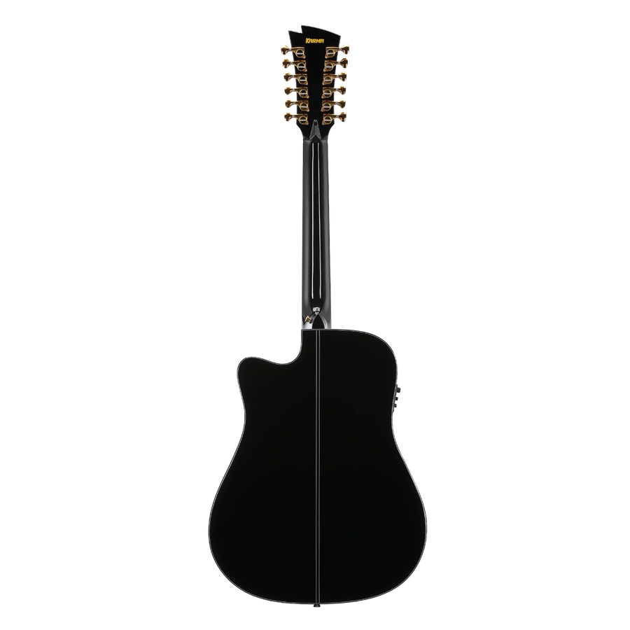 Docerola Karma Lotus 12-BLK negra, tapa sólida, Regional Mexicano