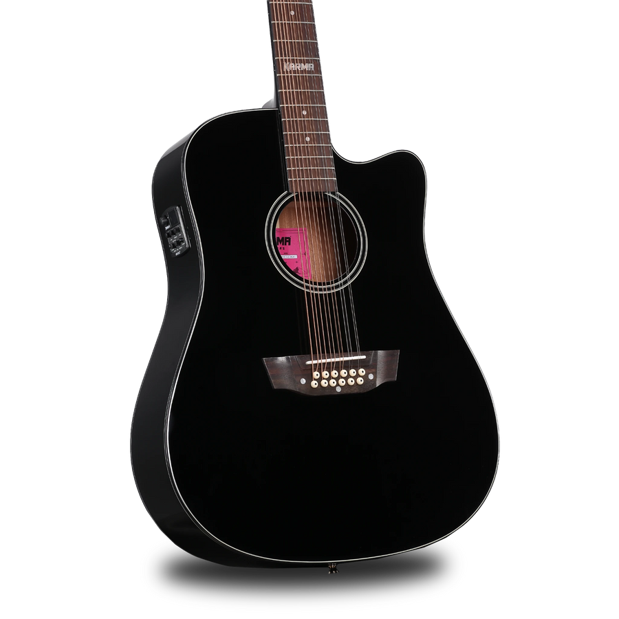 Docerola Karma Lotus 12-BLK negra, tapa sólida, Regional Mexicano