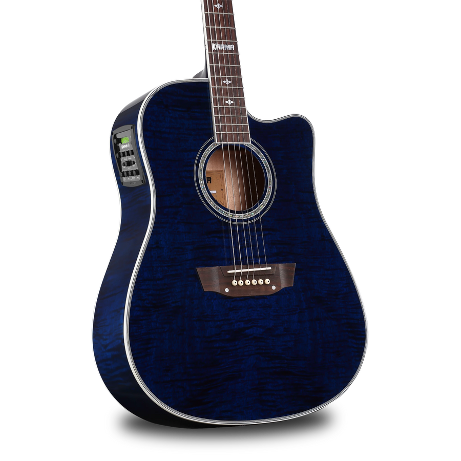Guitarra Karma Enso 6-RB azul royal (armonía), Pro Series