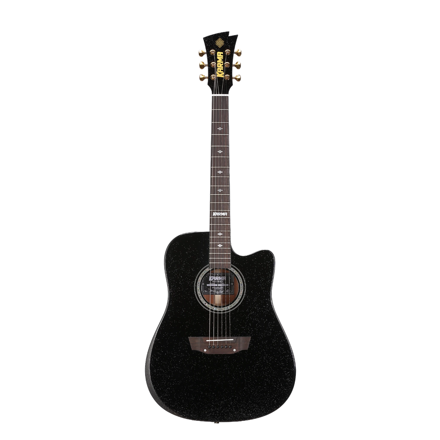 Guitarra Karma Legend 6-BLK (armonía), Negro Sparkle