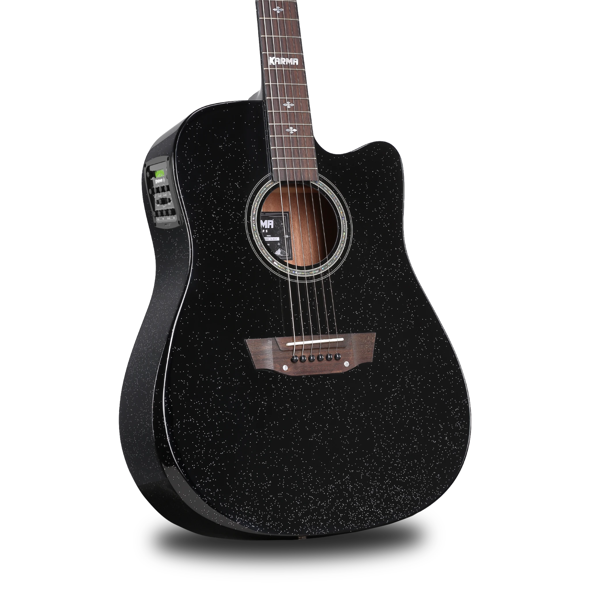 Guitarra Karma Legend 6-BLK Pro Delux Series black sparkle (armonía)