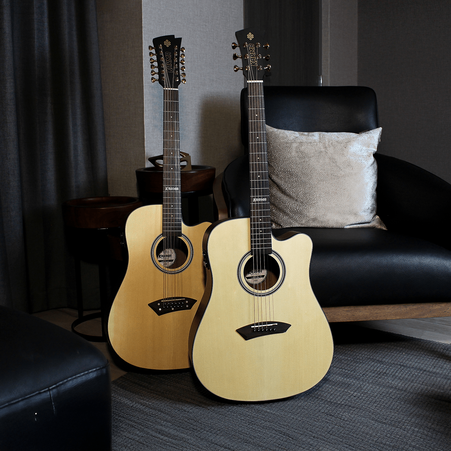 LOTUS 6 - NAT | (Left - Handed) - Karma Guitars, Inc.