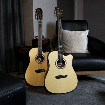 LOTUS 6 - NAT | (Left - Handed) - Karma Guitars, Inc.