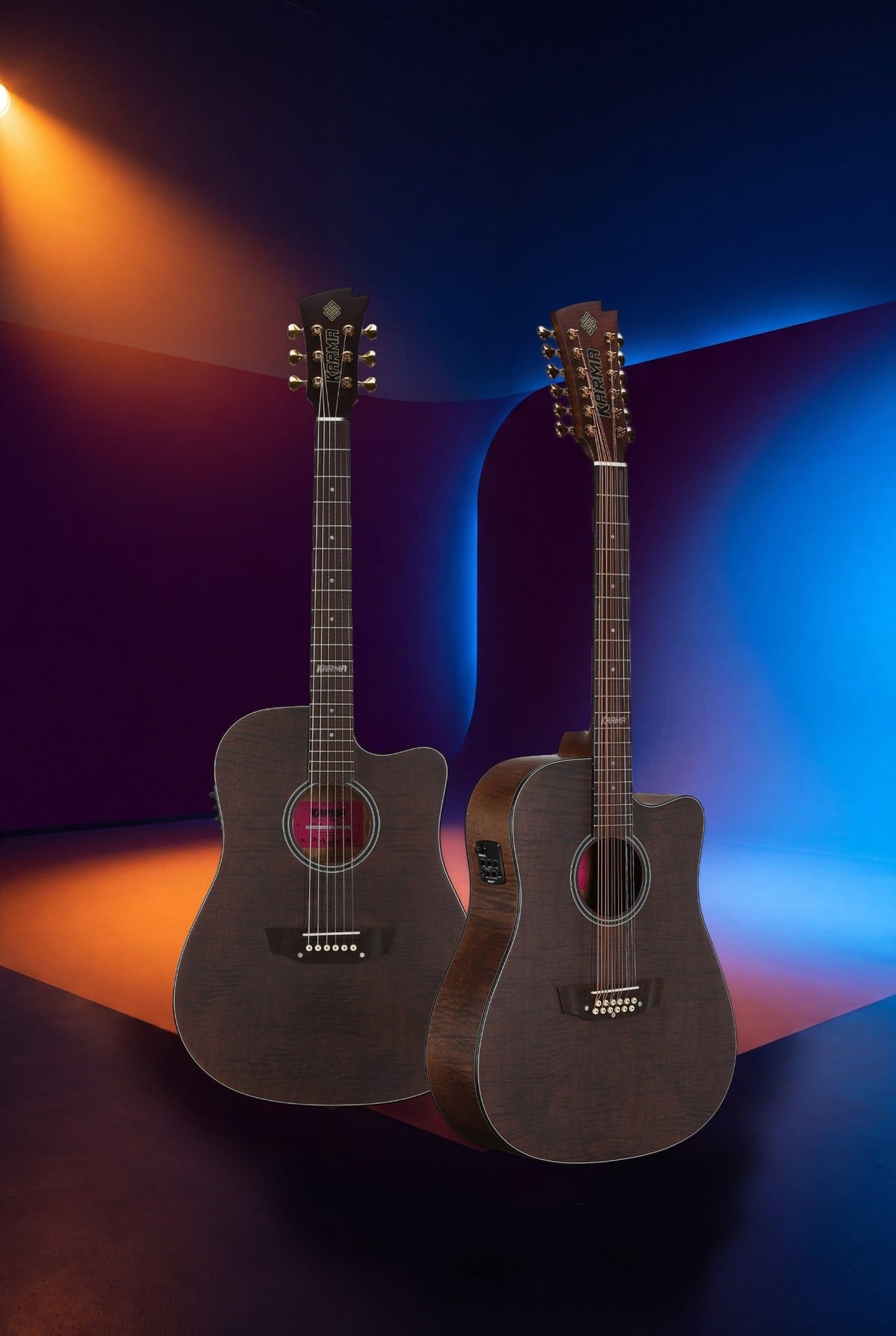 Karma Lotus AGD set: 12-string and 6-string guitar in aged finish