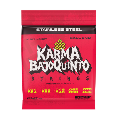 STAINLESS STEEL : Bajo Quinto Strings (Ball End) - Karma Guitars, Inc.
