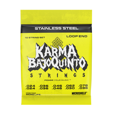 STAINLESS STEEL : Bajo Quinto Strings (Loop End) - Karma Guitars, Inc.